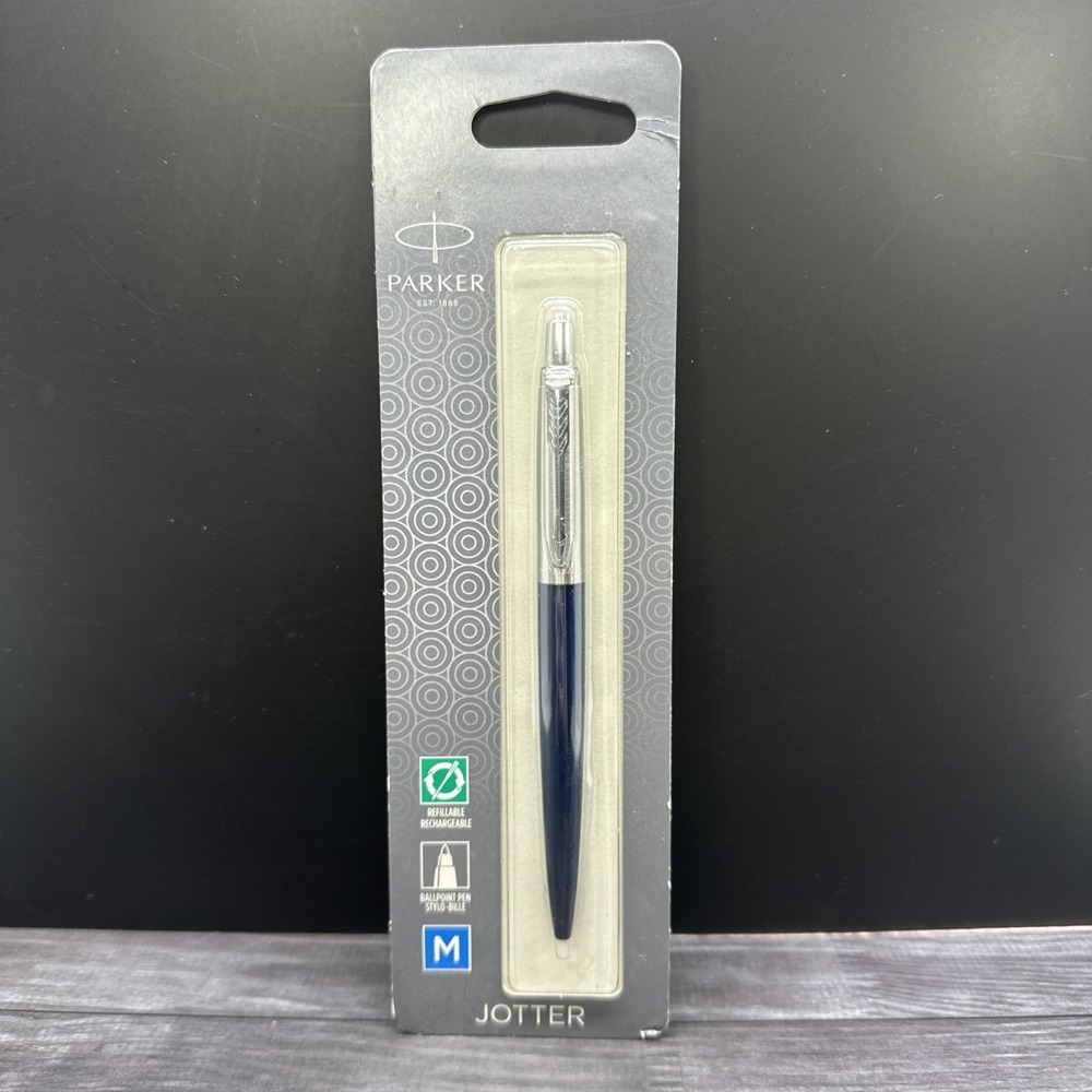 Parker Jotter Medium Point Blue Ink Ballpoint Pen Blue/Silver